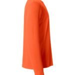 Clique CQ029033 Basic Long Sleeve T - Blood Orange | Custom Printed and Embroidered