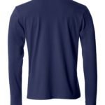 Clique CQ029033 Basic Long Sleeve T - Dark Navy | Custom Printed and Embroidered