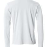 Clique CQ029033 Basic Long Sleeve T - White | Custom Printed and Embroidered