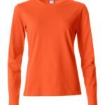 CLIQUE CQ029034 Ladies L/S Basic-T - Blood Orange | Custom Printed and Embroidered