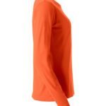 CLIQUE CQ029034 Ladies L/S Basic-T - Blood Orange | Custom Printed and Embroidered