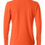 CLIQUE CQ029034 Ladies L/S Basic-T - Blood Orange | Custom Printed and Embroidered