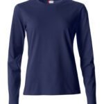 CLIQUE CQ029034 Ladies L/S Basic-T - Dark Navy | Custom Printed and Embroidered