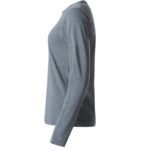 CLIQUE CQ029034 Ladies L/S Basic-T - Grey Melange | Custom Printed and Embroidered
