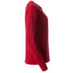 CLIQUE CQ029034 Ladies L/S Basic-T - Red | Custom Printed and Embroidered