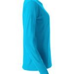 CLIQUE CQ029034 Ladies L/S Basic-T - Turquoise | Custom Printed and Embroidered