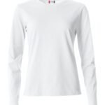 CLIQUE CQ029034 Ladies L/S Basic-T - White | Custom Printed and Embroidered