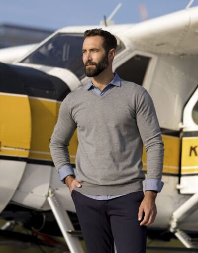 Cutter & Buck CB355418 Oakville V-neck Men | Custom Printed and Embroidered