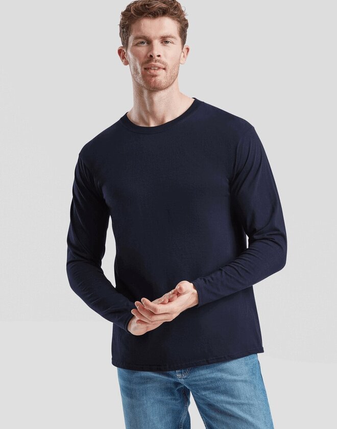 Fruit of the Loom SS149 Iconic 195 Premium Longsleeve T by Fruit of the Loom — embroidered & printed workwear