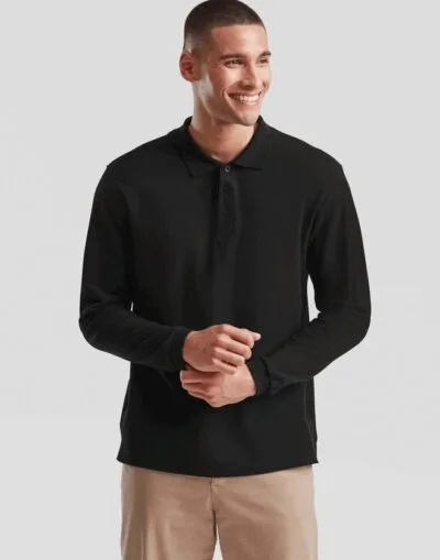 Fruit of the Loom Fruit of the Loom SS37 Premium Long Sleeve Polo Shirt — Custom Embroidery Available | Xceluk