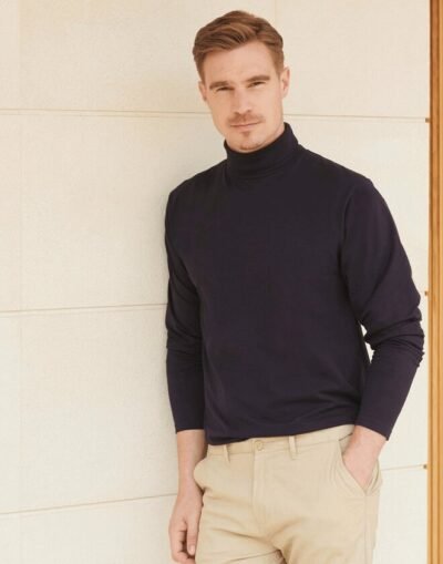 Henbury H020 Roll Neck Long Sleeve Top