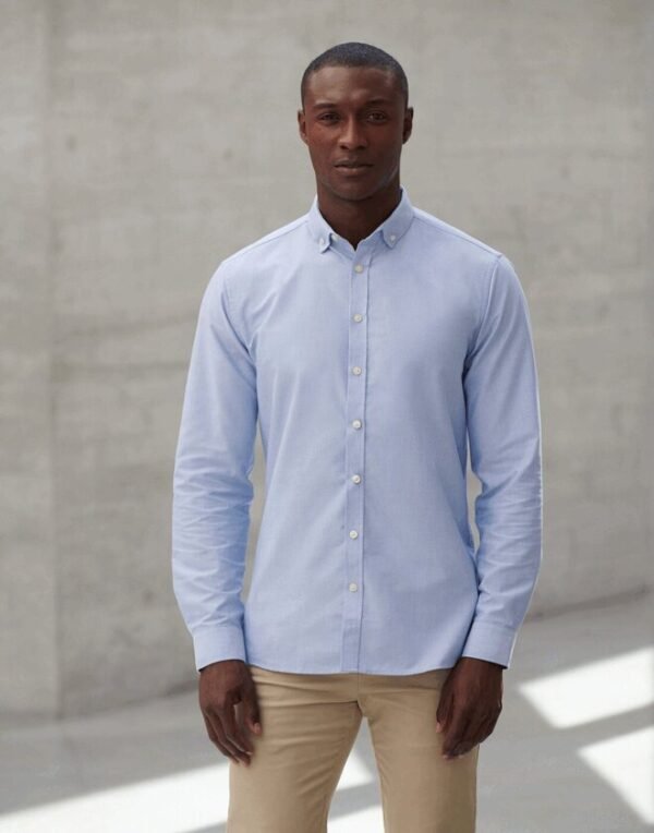 Henbury H512R Mens Long Sleeve Modern Oxford Shirt - Regular Fit