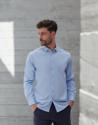 Henbury H582 Long Sleeve Cotton Feel Shirt