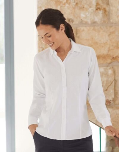 Henbury H591 Ladies Wicking Anti Bacterial Quick Dry Long Sleeve Shirt