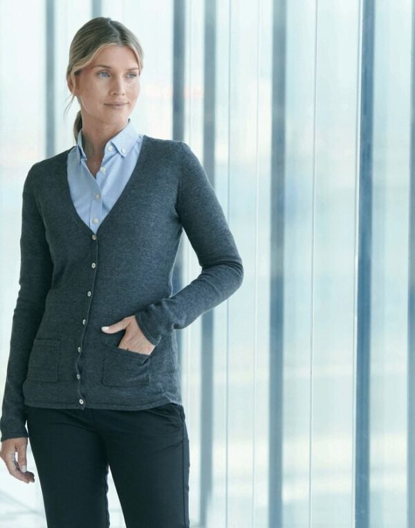 Henbury H723 Ladies V Button Cardigan