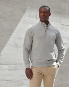 Henbury H842 Unisex Sustainable 1/4 Zip Sweatshirt