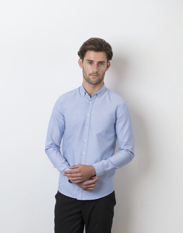 Henbury MENS LONG SLEEVE MODERN OXFORD SHIRT - SLIM FIT