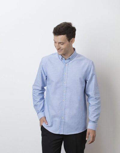 Henbury MENS MODERN LONG SLEEVED OXFORD SHIRT - CLASSIC FIT
