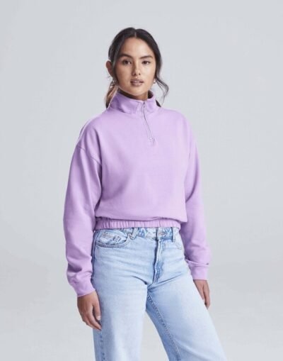 Just Hoods by AWDis JH037F Womens Cropped 1/4 Zip Sweat