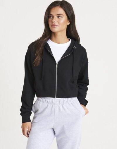 Just Hoods by AWDis WOMENS FASHION CROP ZOODIE