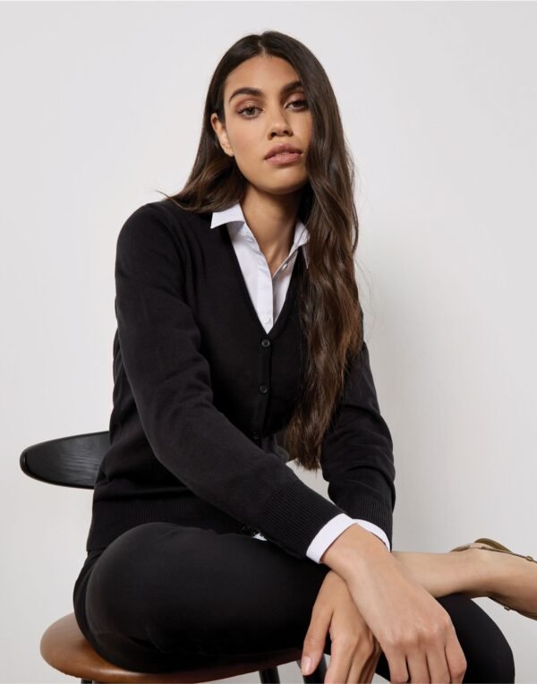 Kustom Kit LADIES CLASSIC FIT ARUNDEL V-NECK LONG SLEEVE CARDIGAN