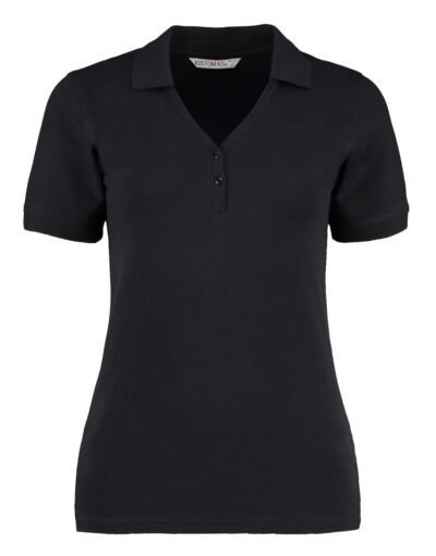 Kustom Kit LADIES REGULAR FIT COMFORTEC V-NECK POLO