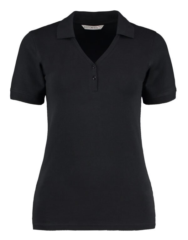 Kustom Kit LADIES REGULAR FIT COMFORTEC V-NECK POLO