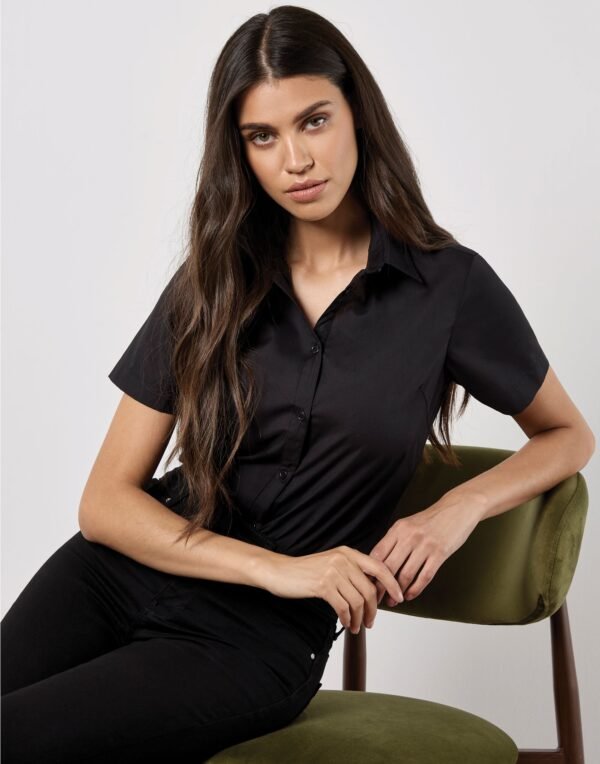 Kustom Kit LADIES TAILORED FIT POPLIN SHORT SLEEVE SHIRT