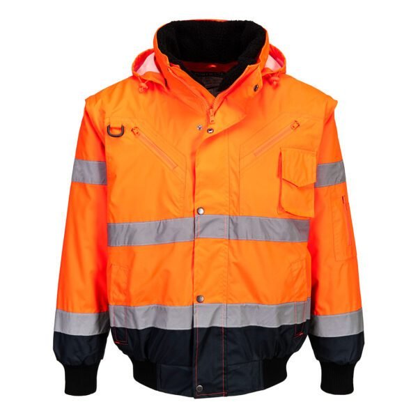 Portwest C465 Hi-Vis 3-in-1 Contrast Bomber Jacket