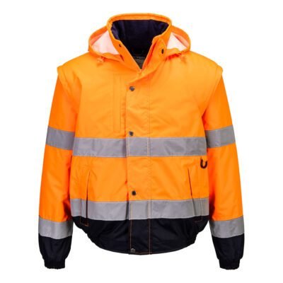Portwest C468 Hi-Vis 2-in-1 Contrast Bomber Jacket