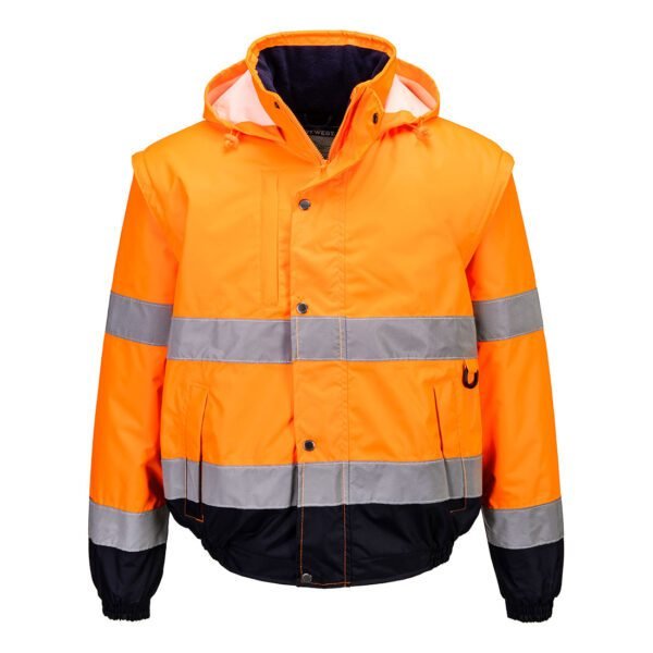 Portwest C468 Hi-Vis 2-in-1 Contrast Bomber Jacket