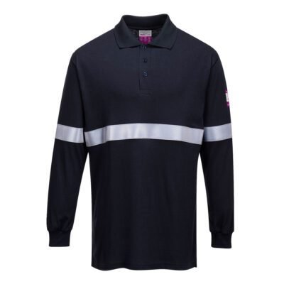 Portwest FR03 Modaflame Knit FR Long Sleeve Polo Shirt