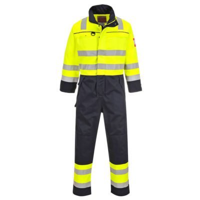 Portwest FR60 Bizflame Work Hi-Vis Multi-Norm Contrast FR Coverall