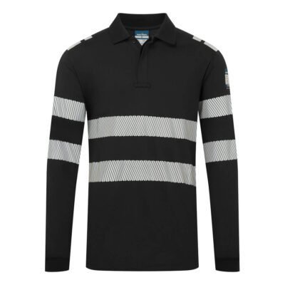 Portwest FR733 PW3 Modaflame Knit FR Long Sleeve Polo Shirt