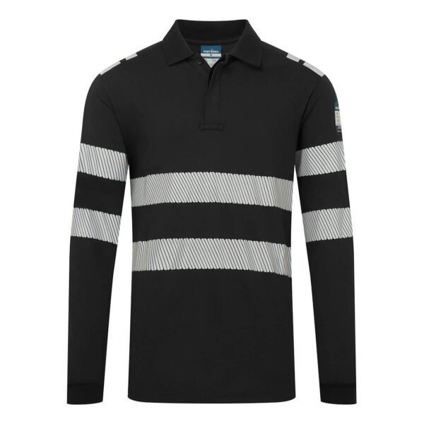 Portwest FR733 PW3 Modaflame Knit FR Long Sleeve Polo Shirt