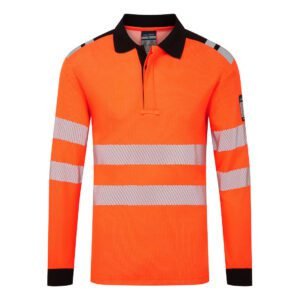 Portwest FR734 PW3 Modaflame Knit HVO FR Long Sleeve Polo Shirt