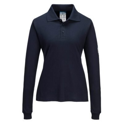 Portwest FR758 Modaflame Knit FR Women's Long Sleeve Polo Shirt