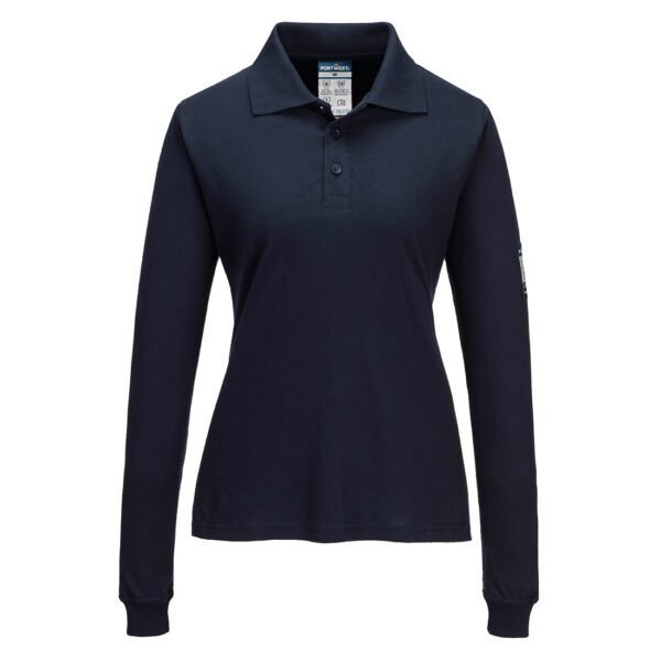 Portwest FR758 Modaflame Knit FR Women's Long Sleeve Polo Shirt