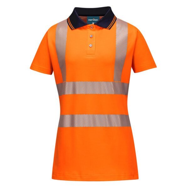 Portwest LW72 Hi-Vis Women's Cotton Comfort Pro Polo Shirt S/S