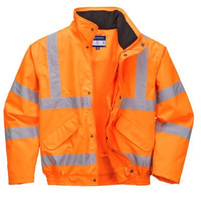 Portwest RT62 Hi-Vis Breathable Rain Bomber Jacket