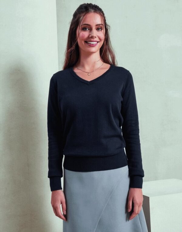 Premier Workwear LADIES KNITTED V-NECK SWEATER
