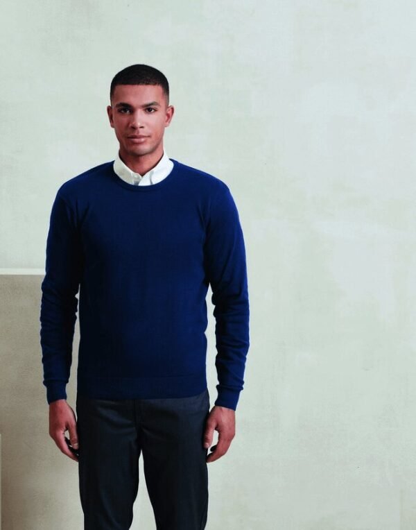 Premier Workwear MENS CREW NECK COTTON RICH KNITTED SWEATER