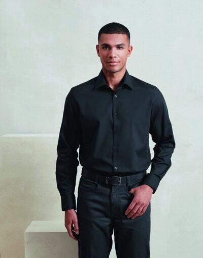 Premier Workwear MENS LONG SLEEVE POPLIN SHIRT
