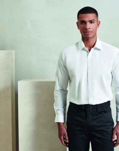 Premier Workwear MENS LONG SLEEVE POPLIN SUPREME SHIRT