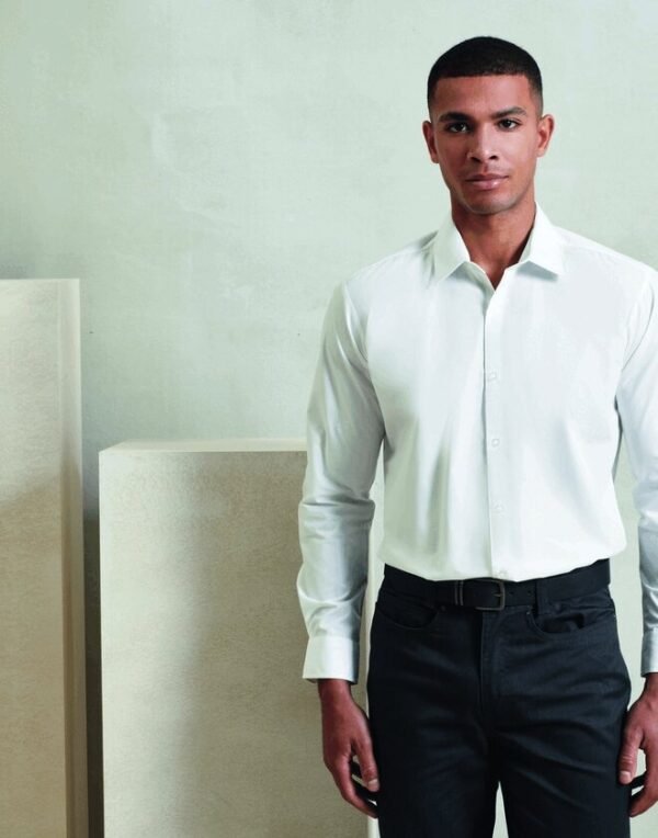 Premier Workwear MENS LONG SLEEVE POPLIN SUPREME SHIRT