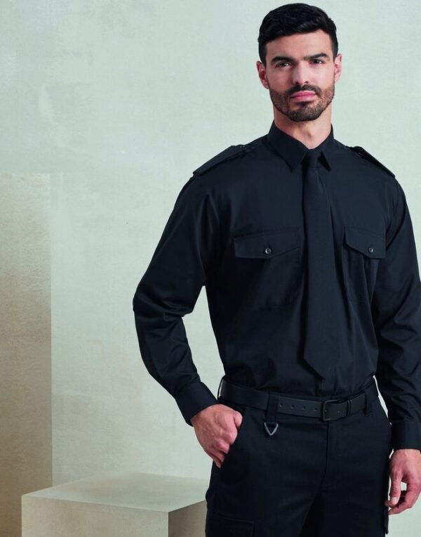 Premier Workwear MENS LONG SLEEVE SECURITY SHIRT