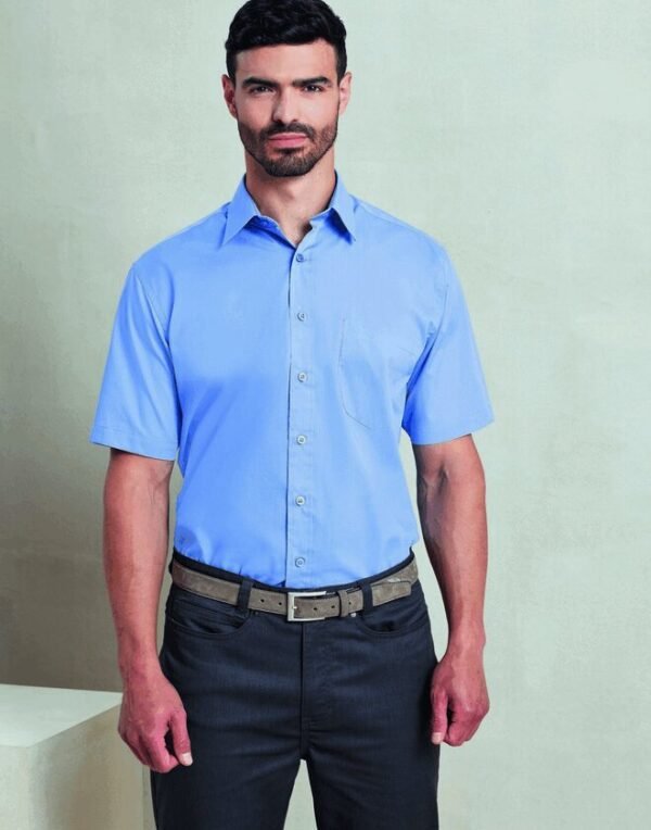 Premier Workwear MENS SHORT SLEEVE POPLIN SHIRT