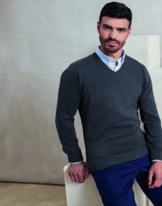 Premier Workwear MENS V-NECK KNITTED SWEATER