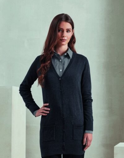 Premier Workwear PR698 Ladies Long Length Knitted Cardigan