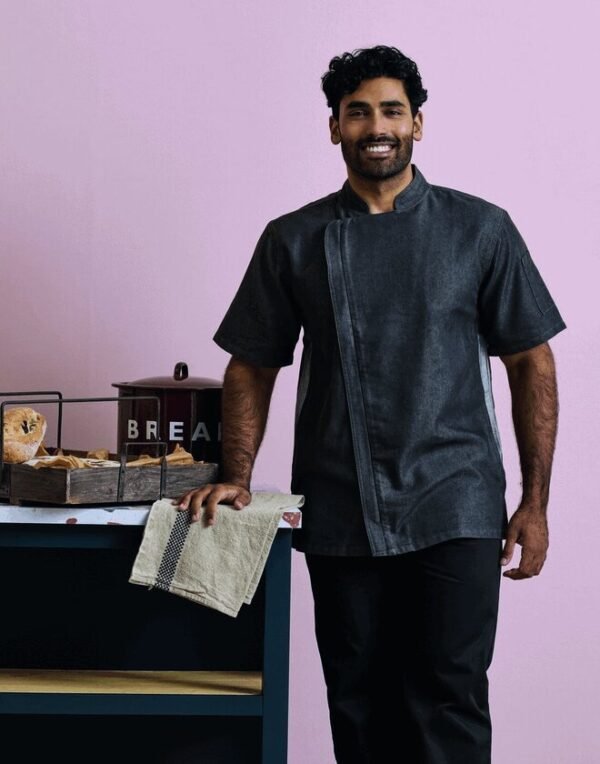 Premier Workwear PR906 Chefs Zip Close Short Sleeve Jacket